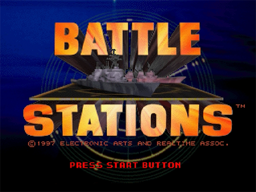Battle Stations title screen for Sega Saturn